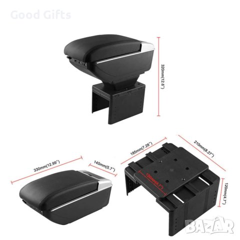 Подлакътник за Автомобил, Централна конзолна кутия за съхранение, с USB LED, снимка 9 - Аксесоари и консумативи - 43018270