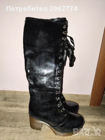 Дамски ботуши лачени, снимка 3 - Дамски ботуши - 49239353