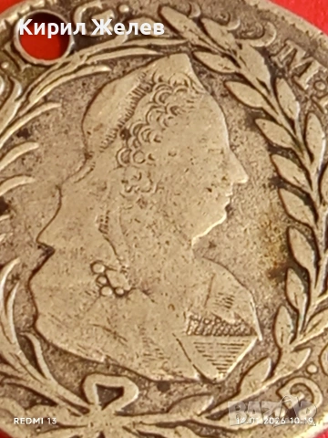 Сребърна монета 20 кройцера 1780г. Мария Терезия Унгария за КОЛЕКЦИЯ 52949, снимка 11 - Нумизматика и бонистика - 53093379