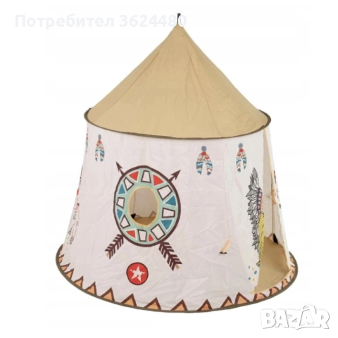 Палатка Типи  за Деца  Имитация на Индиански Дом 4754, снимка 7 - Други - 52542442