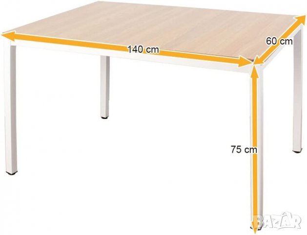 ПРОМОЦИЯ Трапезна маса / бюро AC3BW-140-UK, снимка 2 - Бюра - 38951447