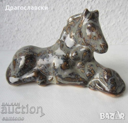  Голям кон пластика метал фигура статуетка, стара, метал, дърво, снимка 14 - Статуетки - 28877668