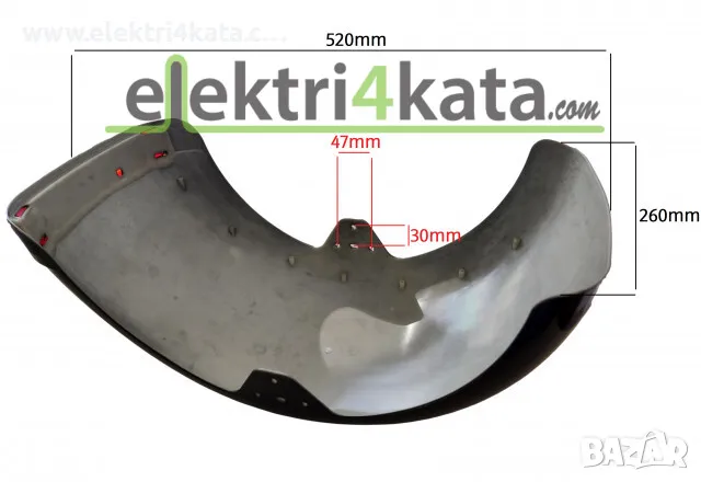 Заден калник с интегрирани светлини за електрически скутер Citycoco, снимка 4 - Части - 49531963
