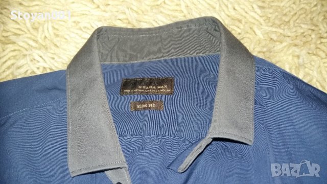 Мъжка риза - ZARA SLIM FIT S, снимка 4 - Ризи - 27735131