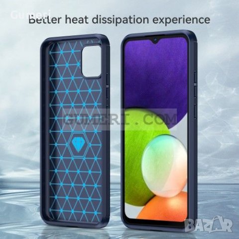 Samsung Galaxy A03 Противоударен Силиконов Гръб - Карбон, снимка 18 - Калъфи, кейсове - 36851055