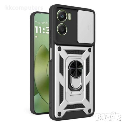 Магнитен калъф Ring Holder за Motorola Moto G06 4G / Moto G06 Power 4G- PC +TPU, Капак за камерата, , снимка 6 - Калъфи, кейсове - 52725903