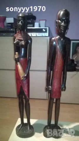 африканско семеиство-92см-10кг-дървени фигури-внос швеицария