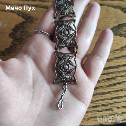 Стара сребърна гривна (134), снимка 4 - Гривни - 40764119