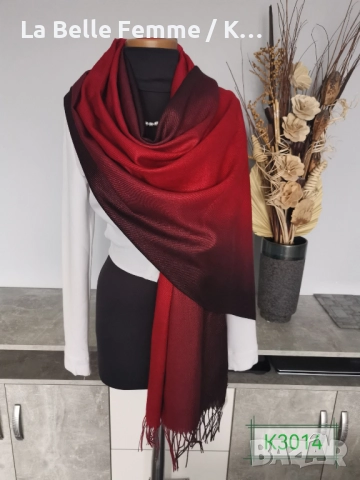 Двулицеви шалове от кашмир с втъкана златна нишка, снимка 9 - Шалове - 51861388