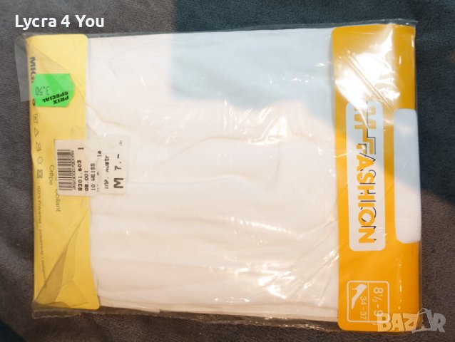 М Fashion 3/4 M/L размер нов бял чорапогащник имитиращ клин с дантела , снимка 2 - Бельо - 36992087