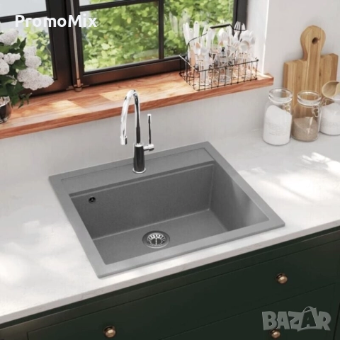 Кухненска мивка Einbauspule Granit Waltz 56Fe 65029 Гранитна кухненска мивка Композитна мивка с прел