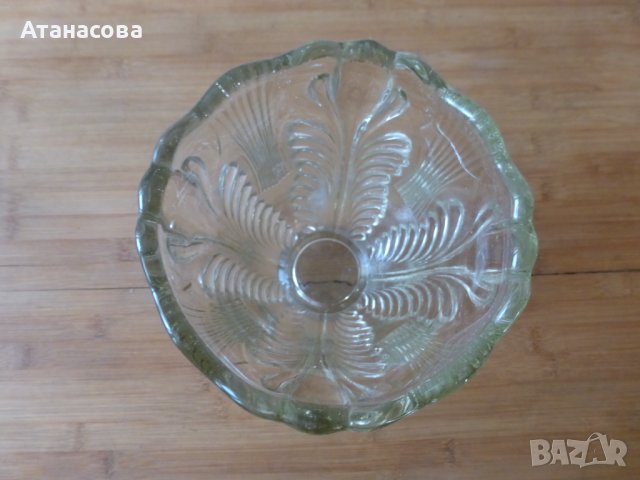 Ретро стъклена ваза 1950 г, снимка 5 - Вази - 43945085