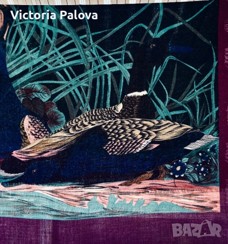 Голям дизайнерски шал - картина тънка вълна, снимка 4 - Шалове - 52905085