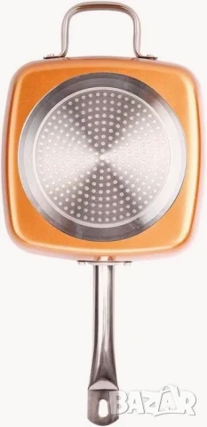 Нов меден тиган Copper Pan Комплект 6 в 1 Незалепващ С лека драскотина, снимка 10 - Съдове за готвене - 51132775