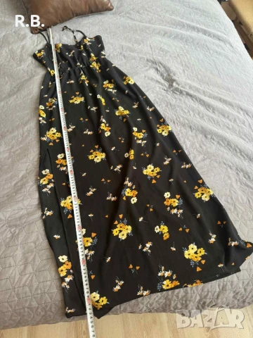 Дълга черна рокля H&M, S и М размер, снимка 16 - Рокли - 28823757