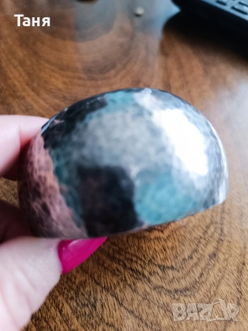 Масивна сребърна гривна, ръчно кована , снимка 6 - Колиета, медальони, синджири - 53589794