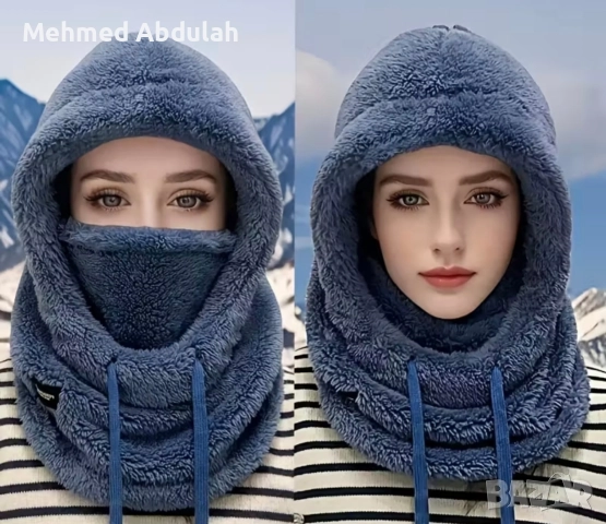 Дамски зимни плюшени топли шапки , снимка 5 - Шапки - 51969958