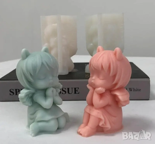 Молд момиче ангел с ушички два вида , снимка 10 - Форми - 53336902