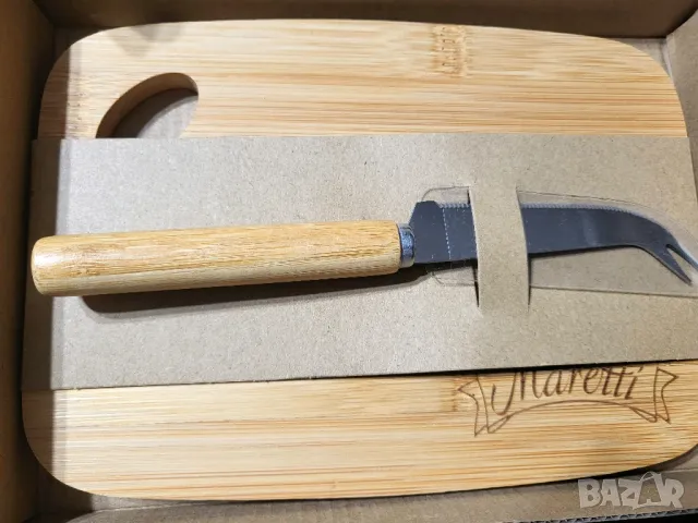 Комплект дъска и нож за сирене