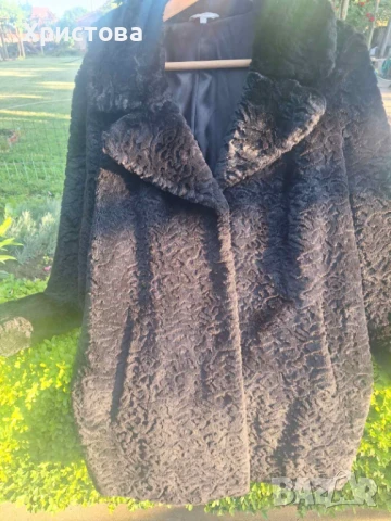 Зимно дамско палто еко кожа