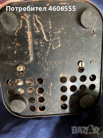 Ретро телефон с метален корпус и бакелитова слушалка.Siemens & Halske., снимка 8 - Антикварни и старинни предмети - 52207488