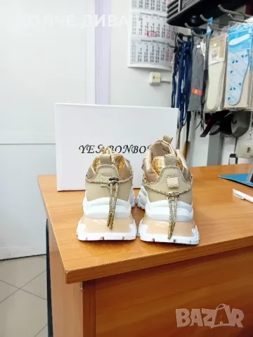 ДАМ.СНИКЪРСИ м 21О8 шампан, снимка 3 - Маратонки - 47350824