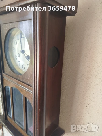 Стар стенен английски часовник, снимка 3 - Стенни часовници - 51396915