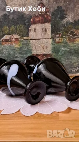 Двойка вази от духано стъкло, снимка 6 - Антикварни и старинни предмети - 49625110