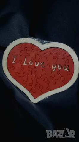 Страхотен дървен пъзел -Обичам те ❤️