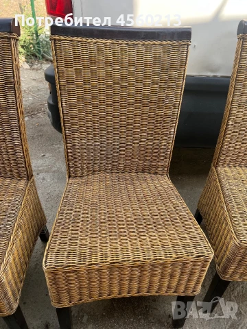 Продавам ратанови столове 6 бр, снимка 4 - Столове - 51317594