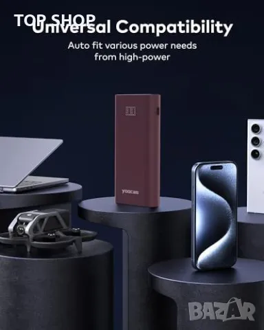 Нова 65W Бърза Зарядна Батерия: USB-C/A 20000mAh: Зарядно за Лаптоп и Телефон, снимка 7 - Оригинални батерии - 49249465