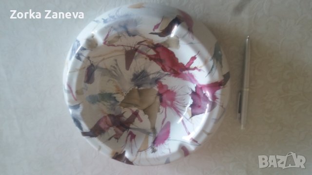 Пепелник-диаметър 25 см,немска керамика., снимка 2 - Други - 40377155