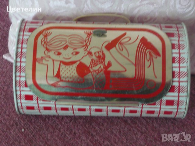 Стара, детска метална чантичка Пипи - за колекция, снимка 1 - Колекции - 36901527