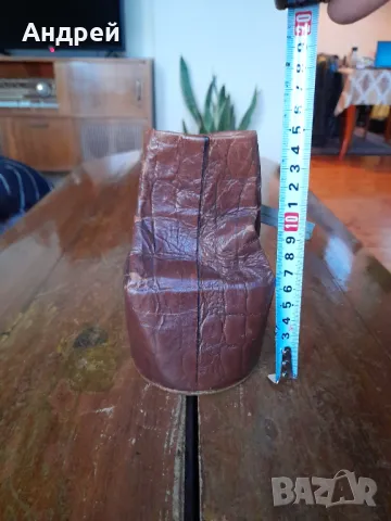 Стара кожена касичка, снимка 4 - Други ценни предмети - 48631906