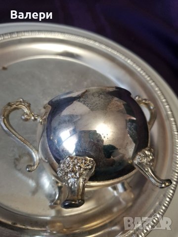 Сервиз за Захар и Мляко 100% Посребрен Антика , снимка 8 - Антикварни и старинни предмети - 40747625