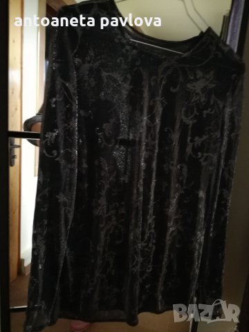 сребриста блуза , снимка 2 - Блузи с дълъг ръкав и пуловери - 12660269