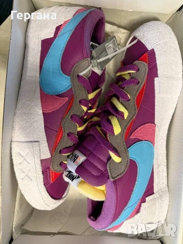 Nike x Sacai x KAWS кожени кецове, снимка 3 - Маратонки - 50679344