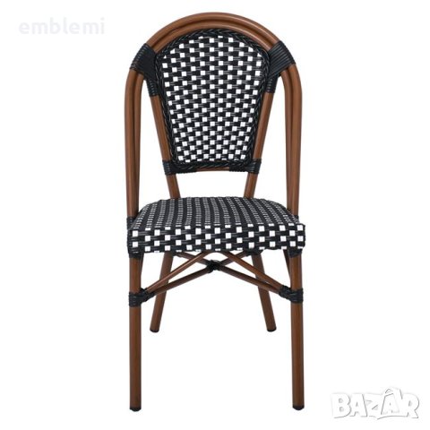 Стол трапезен PARIS Chair Alu Walnut/Wicker , снимка 4 - Столове - 44057663