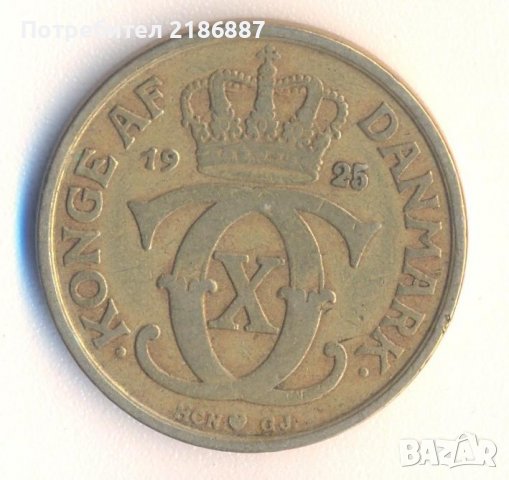 Дания Крона 1925 година, снимка 2 - Нумизматика и бонистика - 38067058
