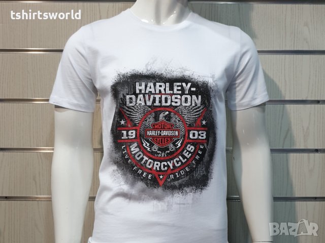 Нова мъжка тениска с дигитален печат MOTOR HARLEY DAVIDSON, мотори, снимка 7 - Тениски - 36871715