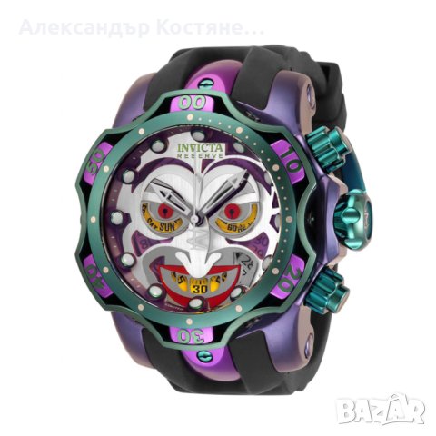 Мъжки часовник Invicta DC Comics Joker Reserve, снимка 3 - Мъжки - 43037704