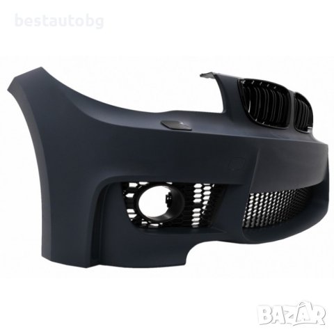 Предна M1 дизайн броня за BMW E87/E88 E81/E82 (2004-2013) с бъбреци и халогени, снимка 7 - Аксесоари и консумативи - 43223457