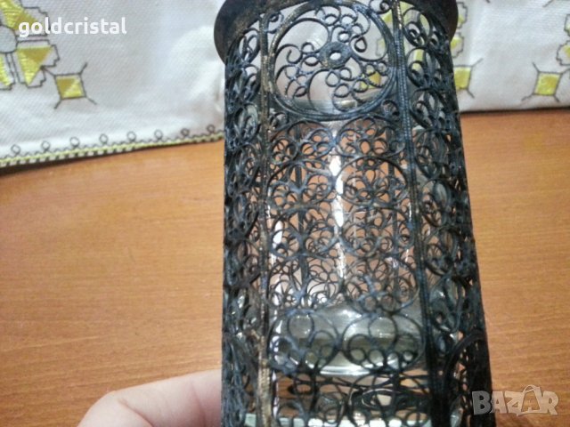 Руски посребрен стакан подстакан  филигран , снимка 3 - Антикварни и старинни предмети - 43899469