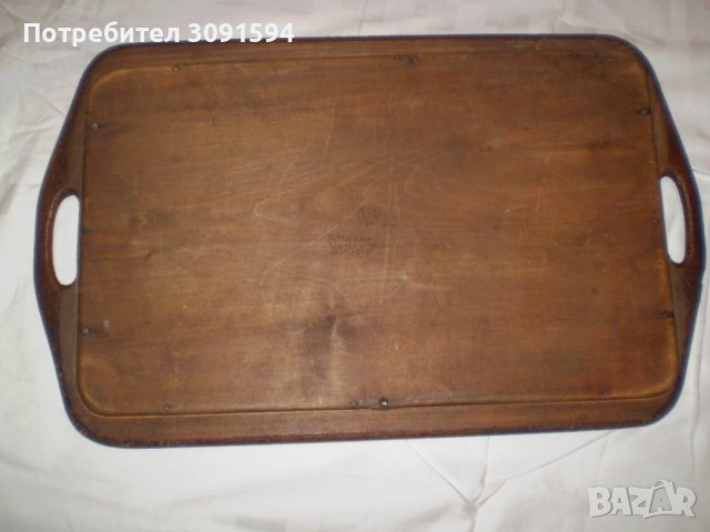 19 ти век ръчно изработен дървен поднос с дръжки пирография, снимка 5 - Антикварни и старинни предмети - 44002421