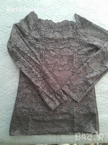 Дантелена дамска блуза, снимка 1 - Блузи с дълъг ръкав и пуловери - 43986892