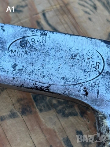 Wehrmacht D.R.G.M. No 1496318 -пикел, отрязан, снимка 3 - Антикварни и старинни предмети - 51329167