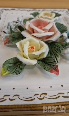 Порцеланова картина с 3D цветя, снимка 5 - Картини - 51947001