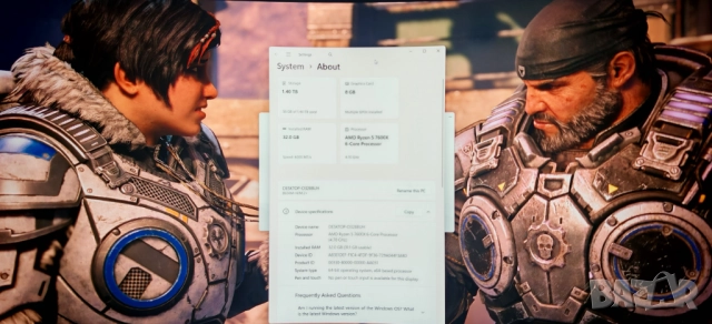 ТОП Гейм PC Ryzen 5 7600X/32Gb/1.5TB SSD/RTX 3070TI/WiFi&BT/Гаранция, снимка 10 - Геймърски - 52451313