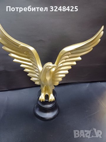Златен орел с разперени крила висококачествен полирезин , снимка 3 - Статуетки - 43210514