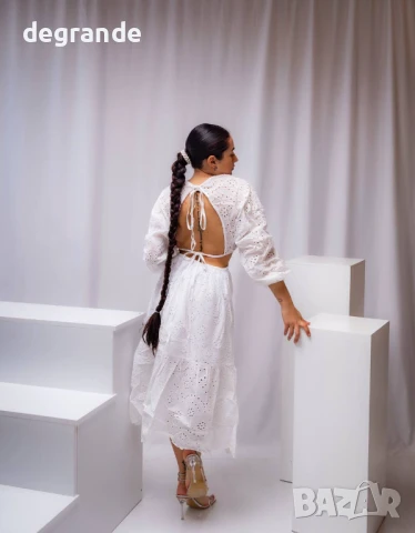 Дантелена бяла ролкя , снимка 2 - Рокли - 50905552